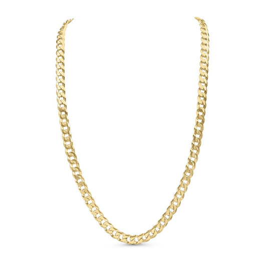18ct Gold Vermeil on Sterling Silver 6.5mm Curb Necklace