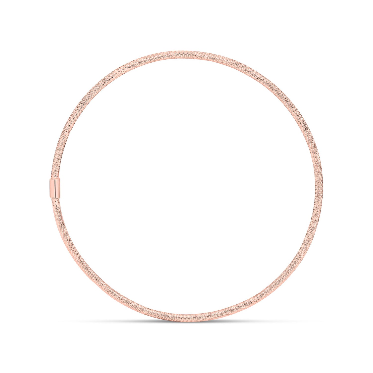 9ct Rose Gold Textured Mesh Bangle