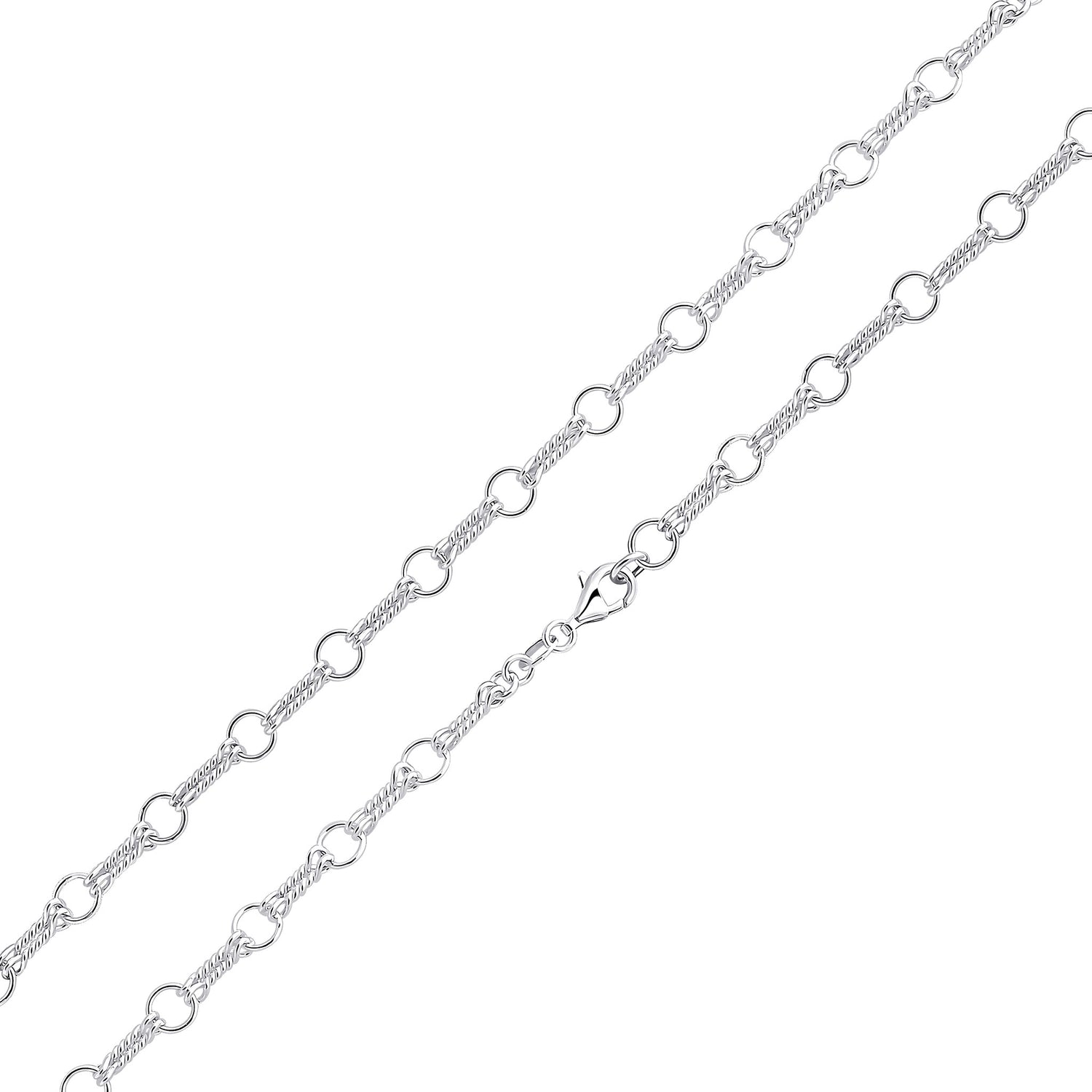 Sterling Silver Handmade Solid 6.2mm Double Twist Necklace