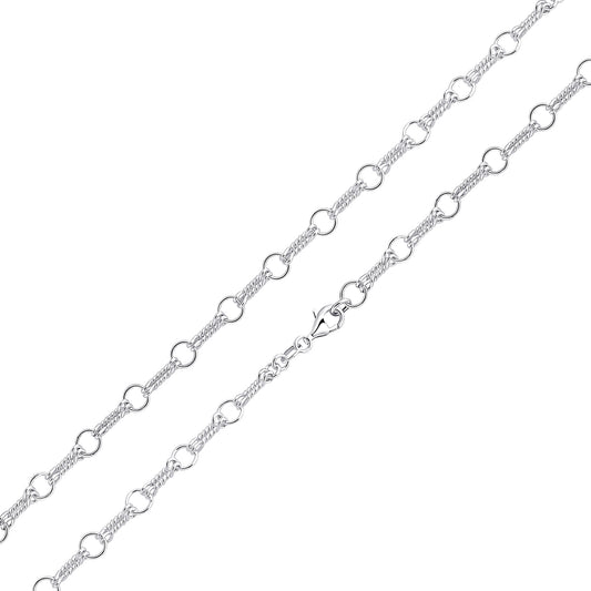 Sterling Silver Handmade Solid 6.2mm Double Twist Necklace