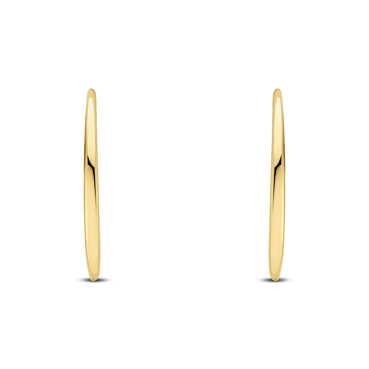 9ct Gold Hinged Sleeper Hoop Earrings — 18x1.2mm