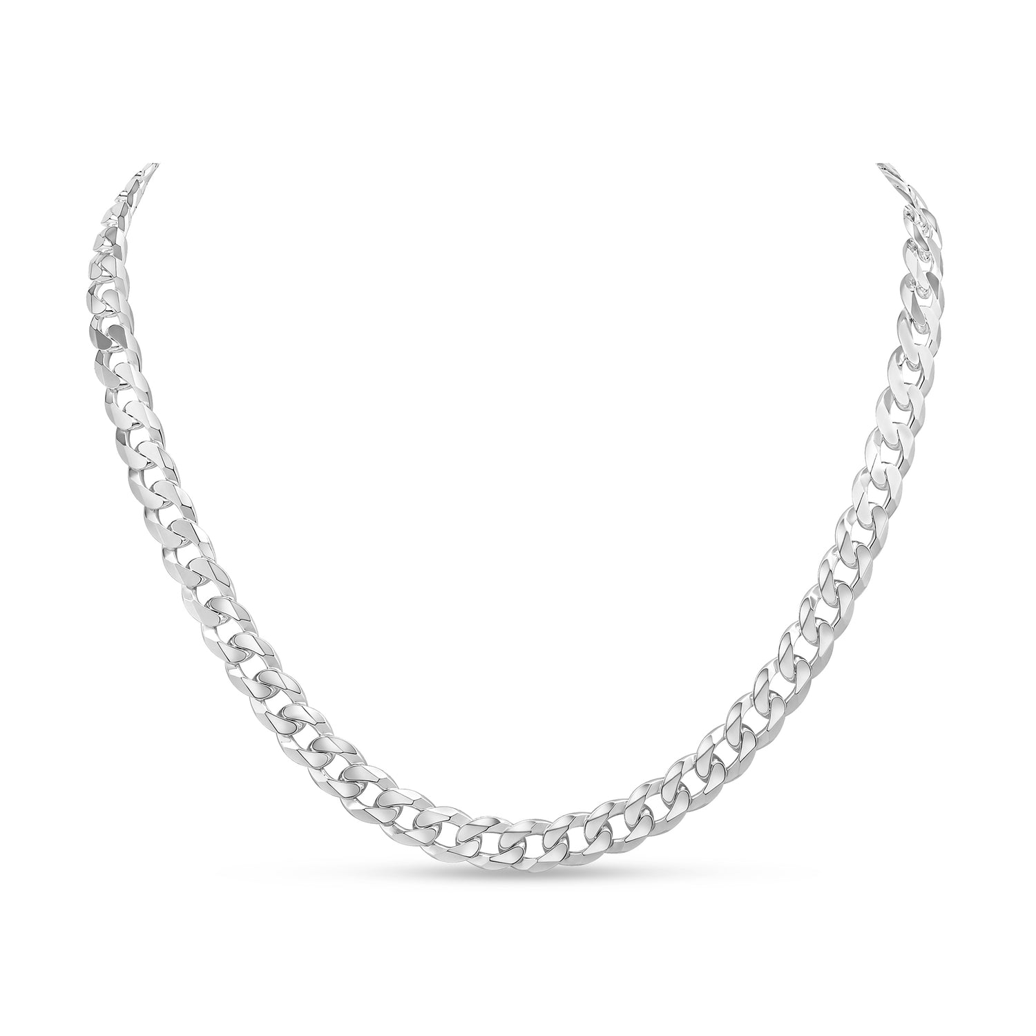 Sterling Silver 8.5mm Curb Necklace