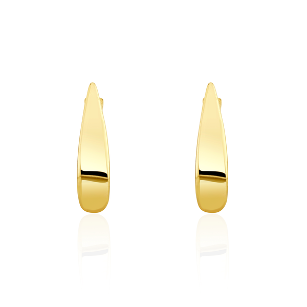 9ct Gold Polished Stirrup Hoop Earrings