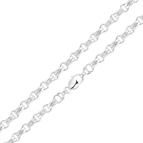 Sterling Silver Handmade Solid 9.2mm Round Double Bar Necklace