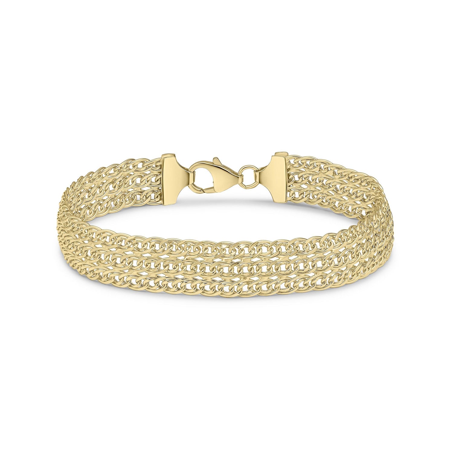 9ct Yellow Gold 10mm Bismark Bracelet