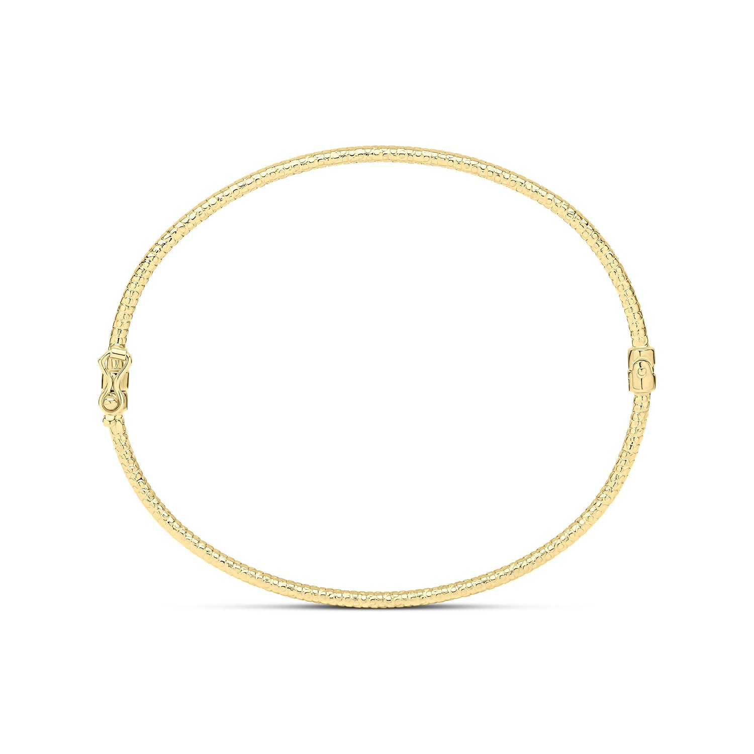 9ct Yellow Gold Textured Diamond Cut Bangle