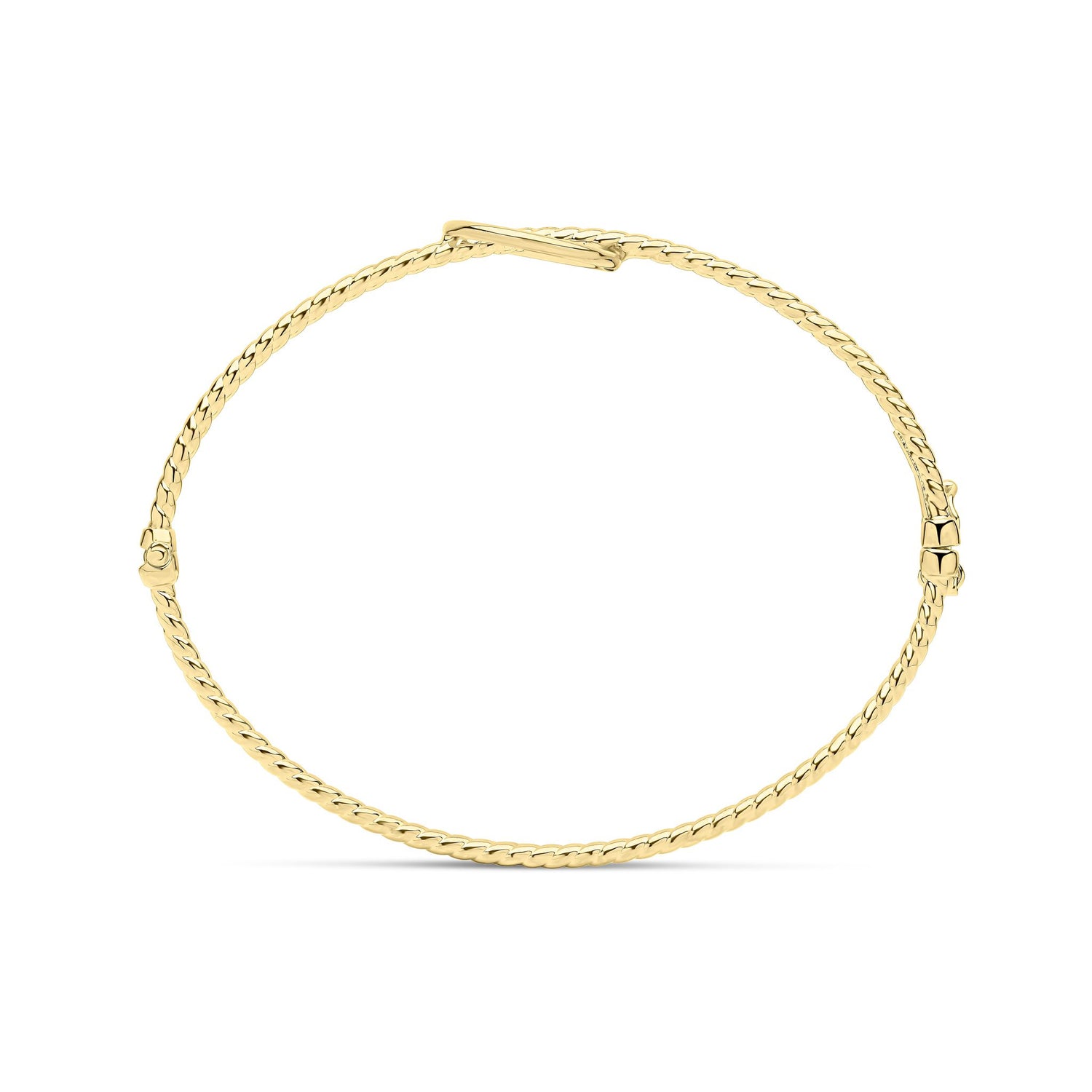 9ct Yellow Gold Polished Twist Circle Bangle