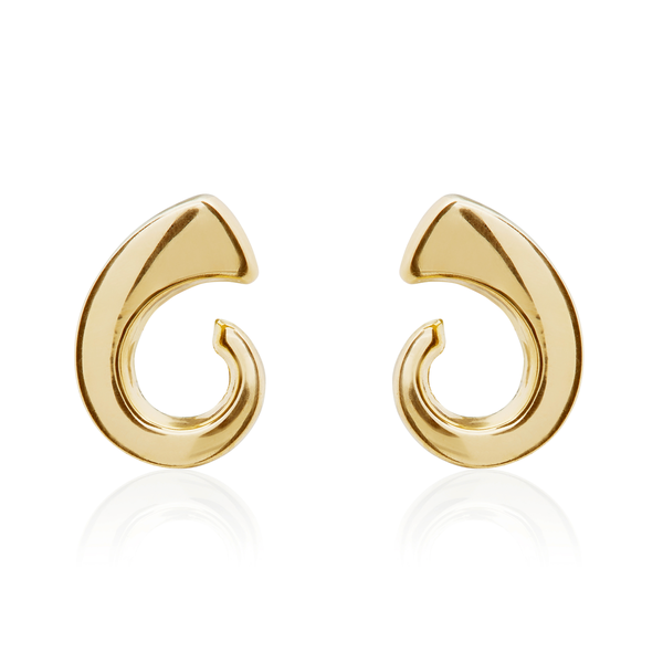 9ct Yellow Gold Tusk Stud Earrings