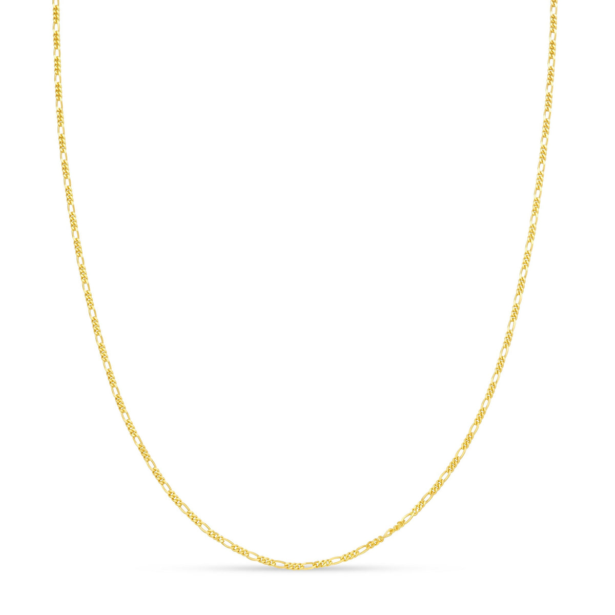 9ct Yellow Gold 1.3mm Figaro Chain
