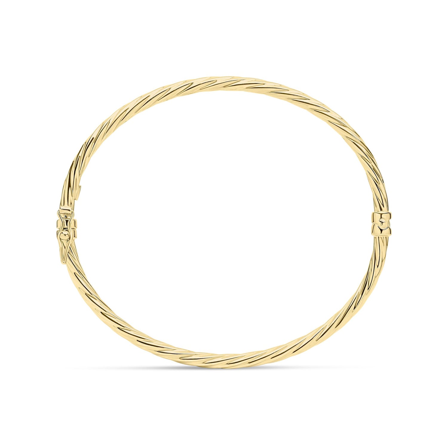 9ct Yellow Gold Polished Twist Bangle