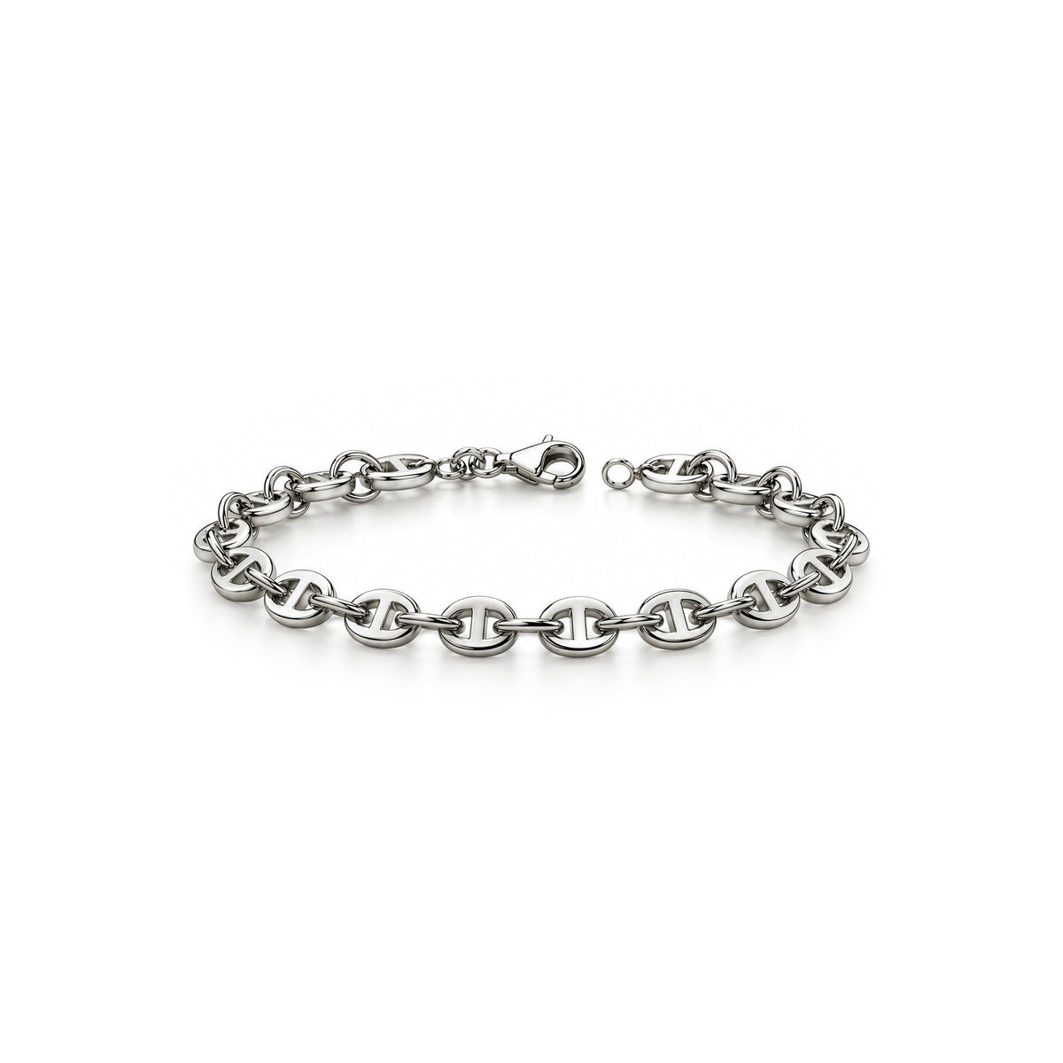 Sterling Silver 6mm Mariner Bracelet
