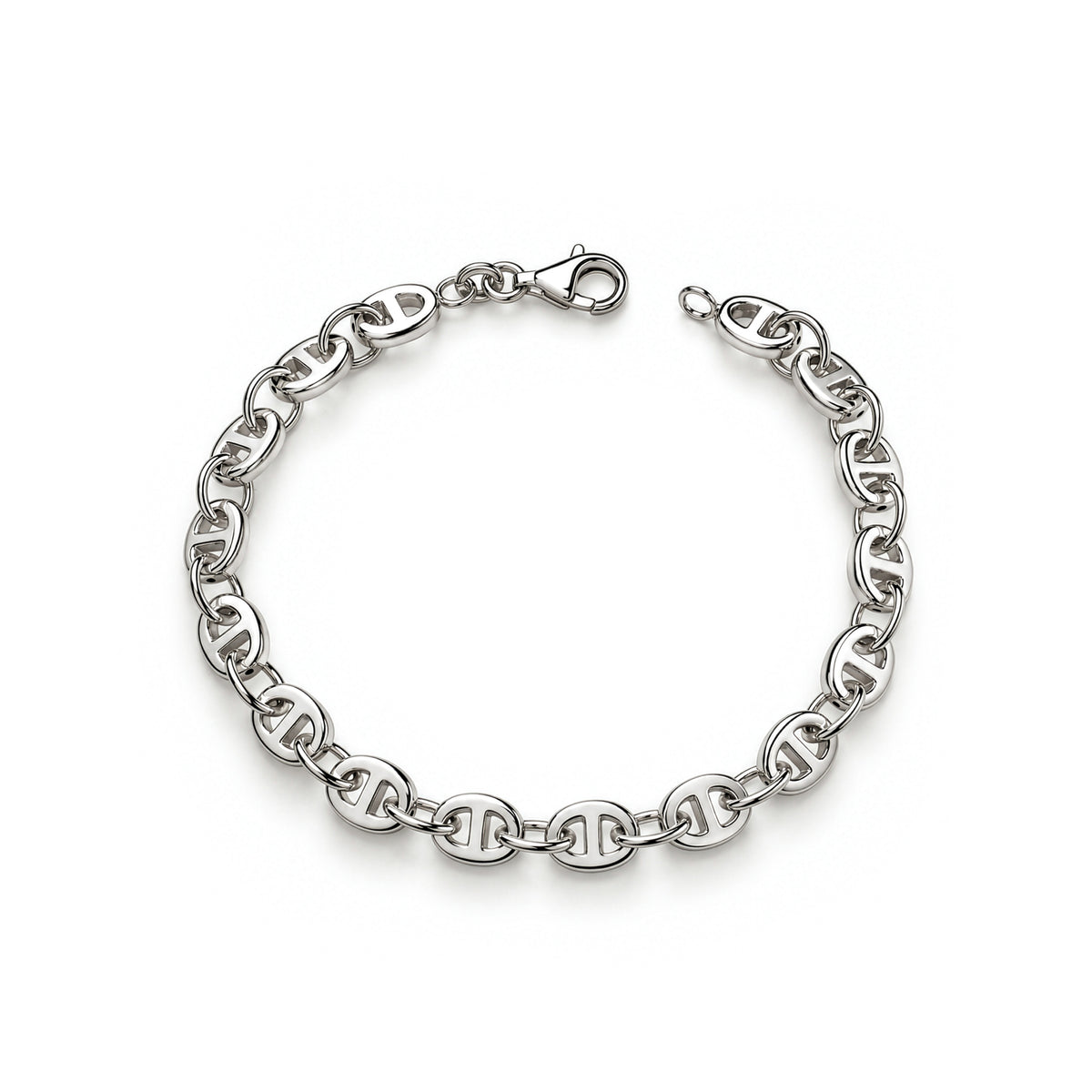 Sterling Silver 6mm Mariner Bracelet