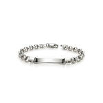 Sterling silver ID belcher bracelet 7.5 inch - front