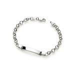 Sterling silver ID belcher bracelet 7.5 inch - top