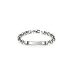 Sterling silver baby child ID belcher bracelet 6.5 inch - front