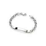Sterling silver baby child ID belcher bracelet 6.5 inch - top