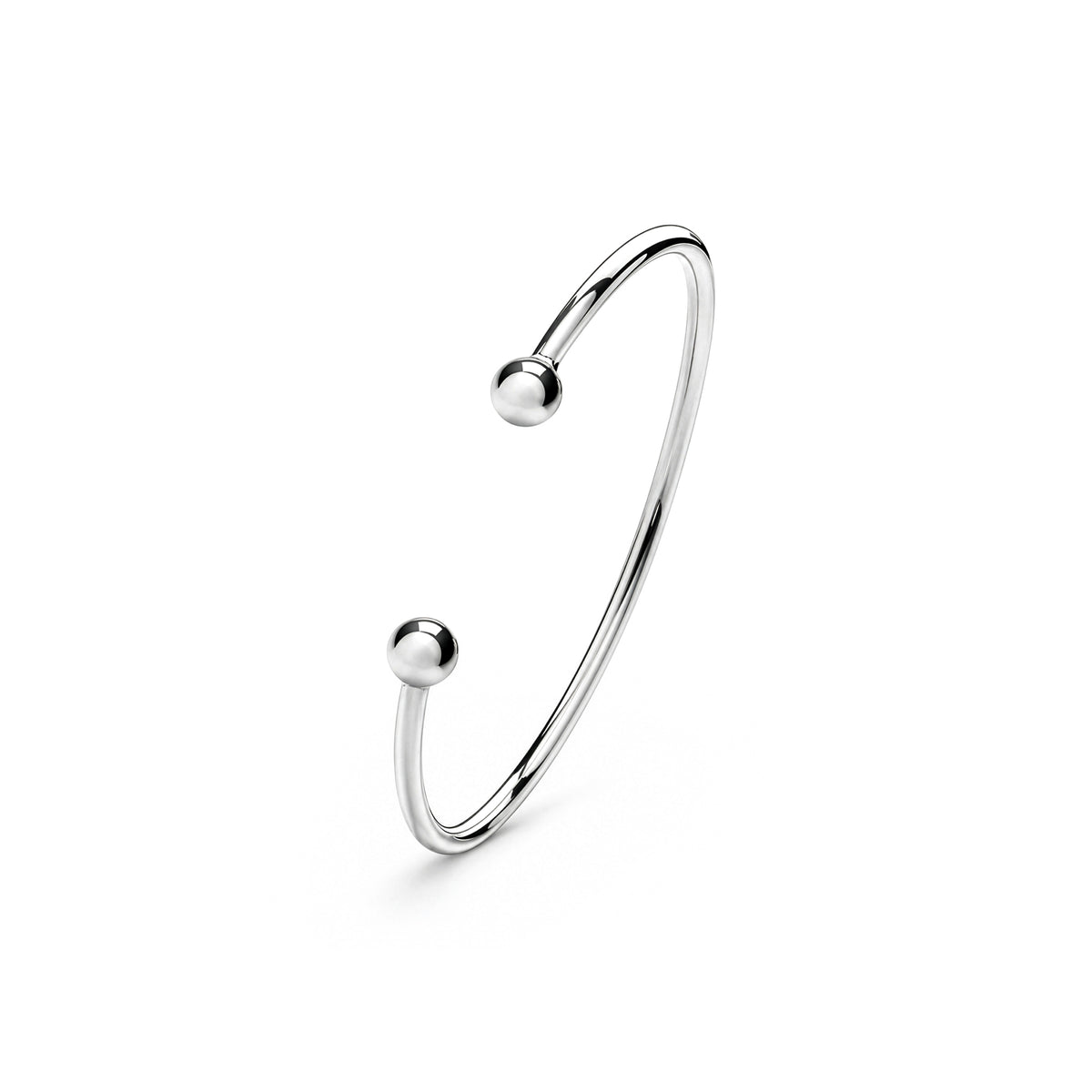Sterling Silver Child Torque Bangle with Ball Ends
