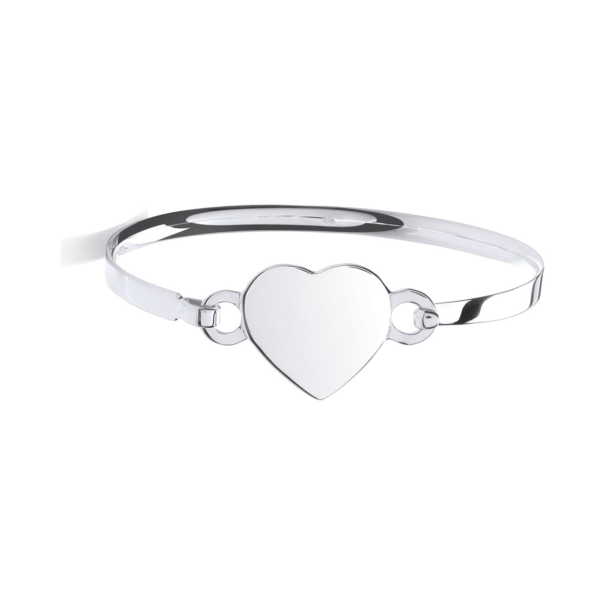 Sterling Silver Heart Bangle