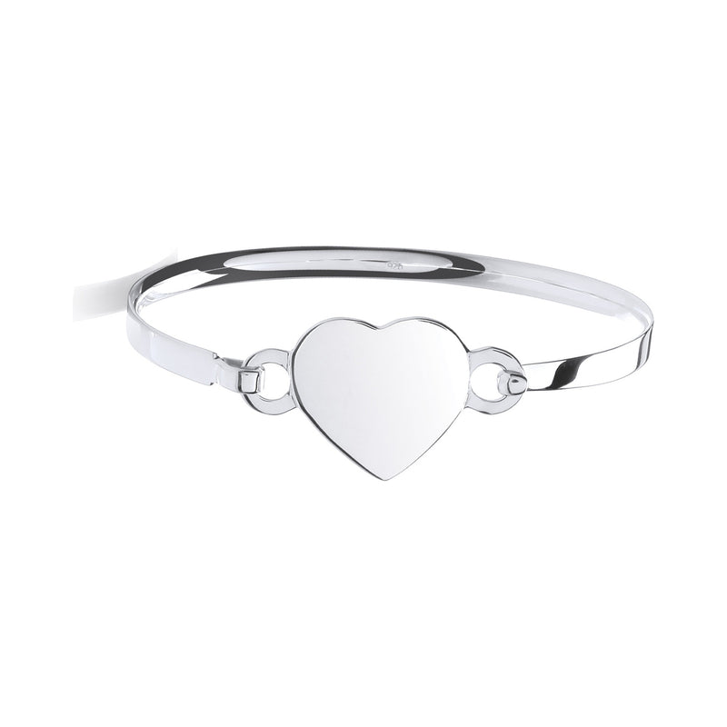 Sterling Silver Heart Bangle