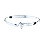 Sterling Silver Polished Hook Bangle