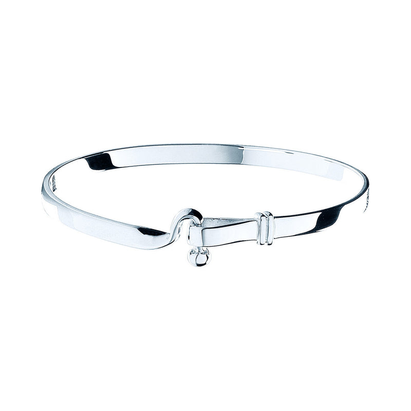 Sterling Silver Polished Hook Bangle