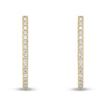 18ct Yellow Gold Natural Diamond Horseshoe Hoop Earrings