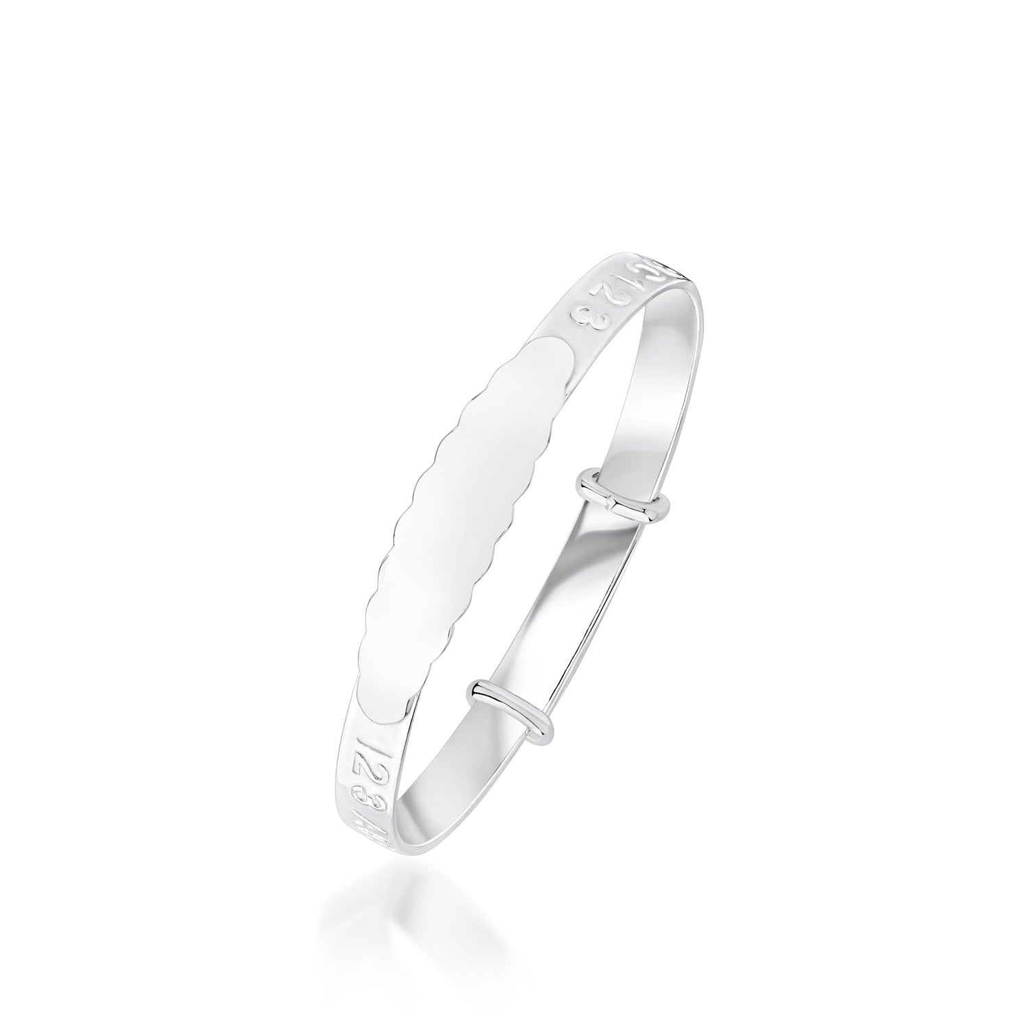 Sterling Silver ABC123 Baby Bangle