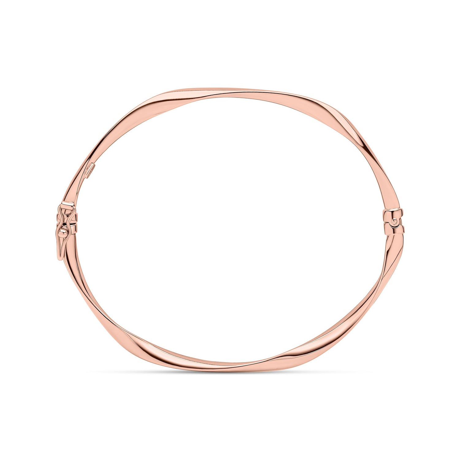9ct Rose Gold Wave Bangle