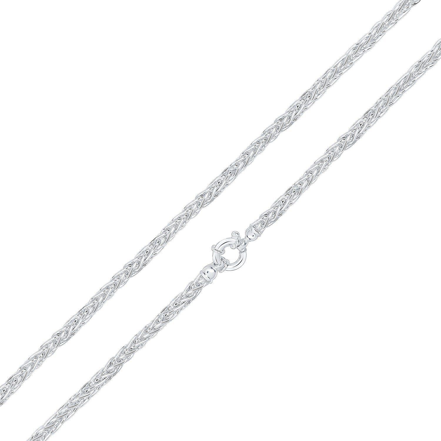 Sterling Silver Handmade Solid 5mm Spiga Bracelet