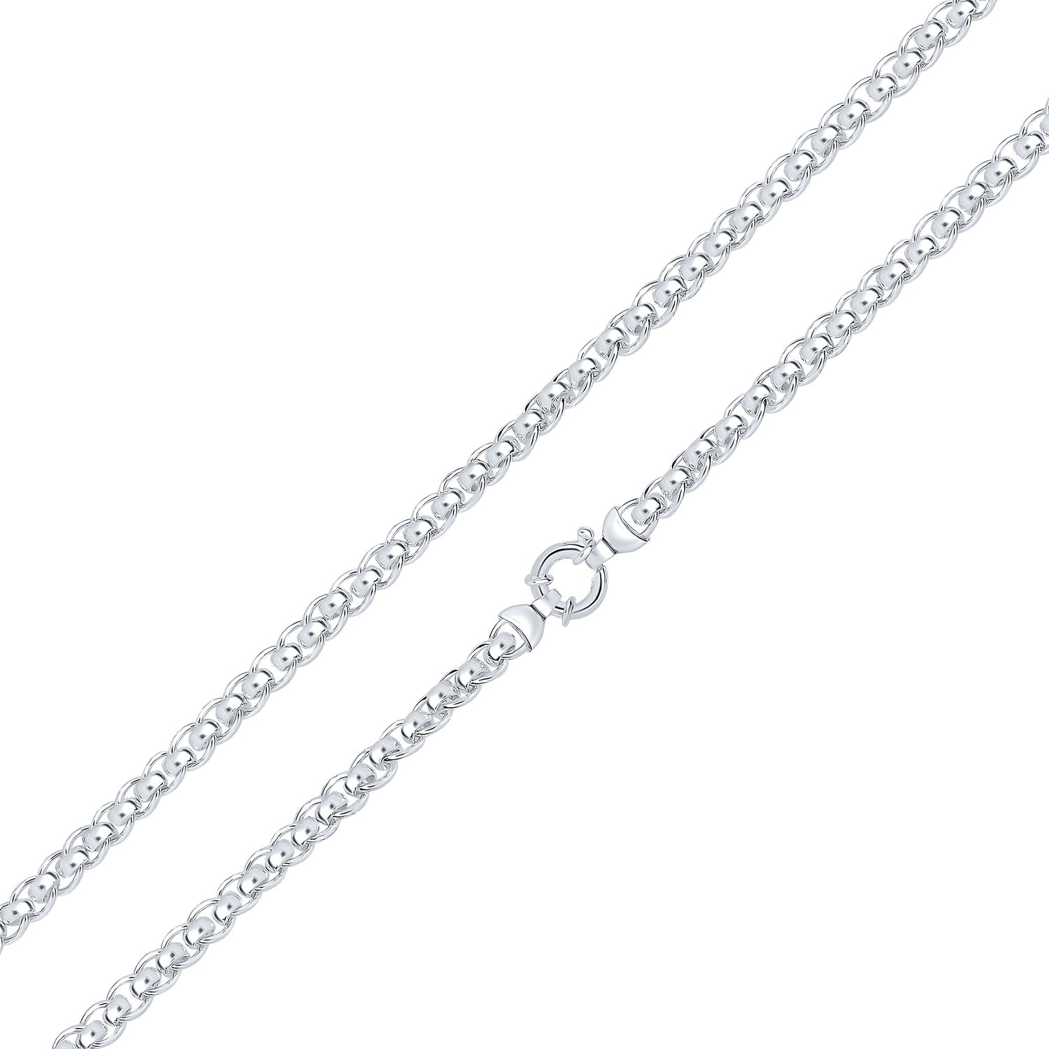 Sterling Silver 6.7mm Curb Rollerball Bracelet