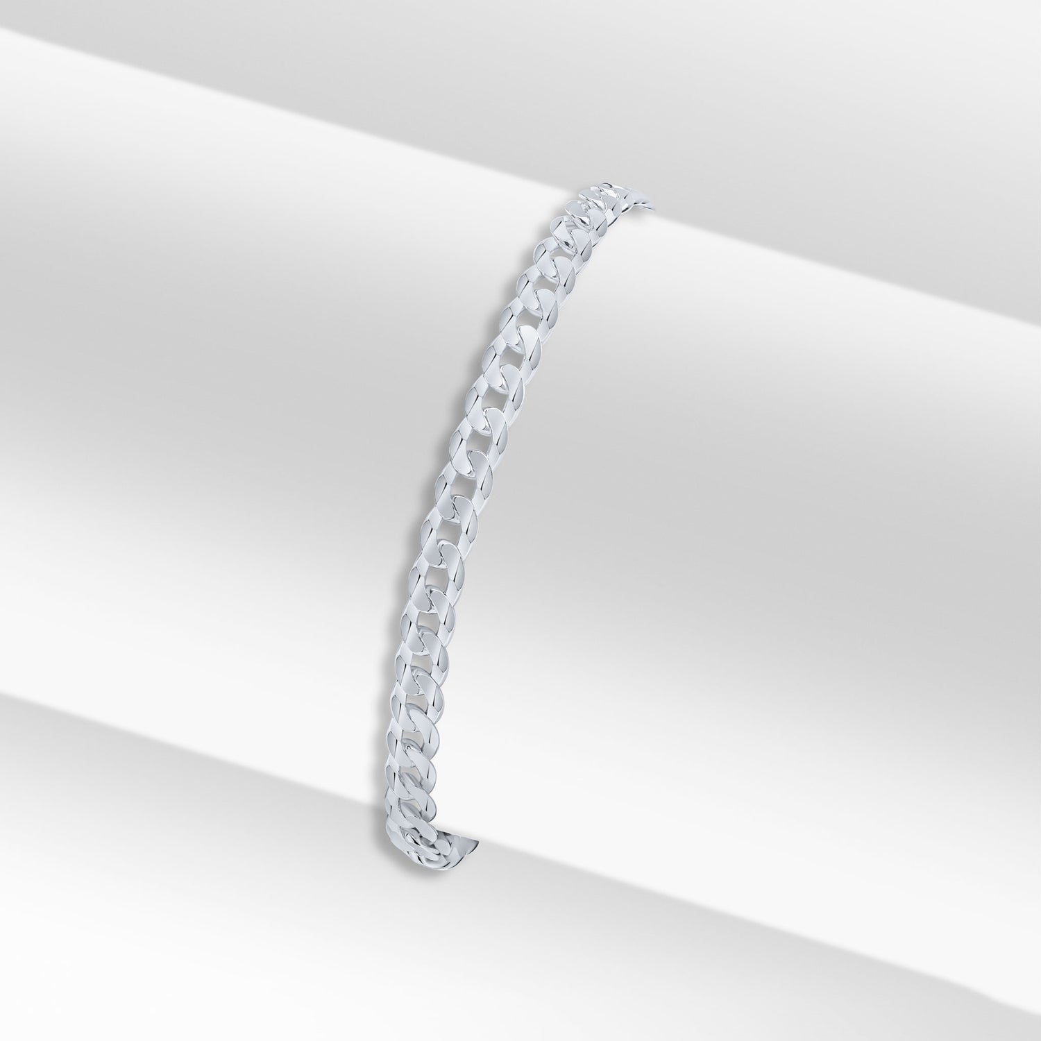 Sterling Silver 4.5mm Curb Bracelet