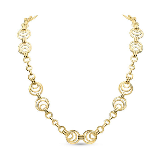18ct Gold Vermeil on Sterling Silver 14.5mm Circles Necklace