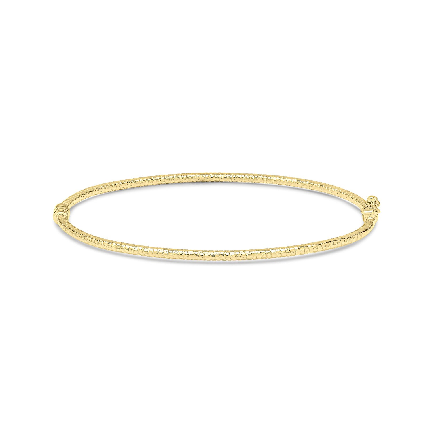 9ct Yellow Gold Textured Diamond Cut Bangle