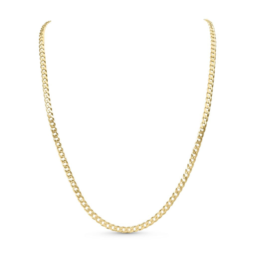 18ct Gold Vermeil on Sterling Silver 4.5mm Curb Necklace