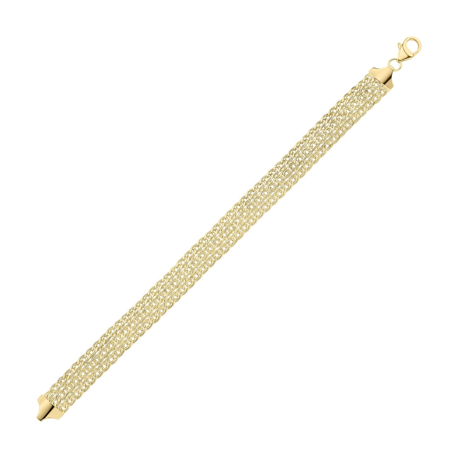 9ct Yellow Gold 10mm Bismark Bracelet