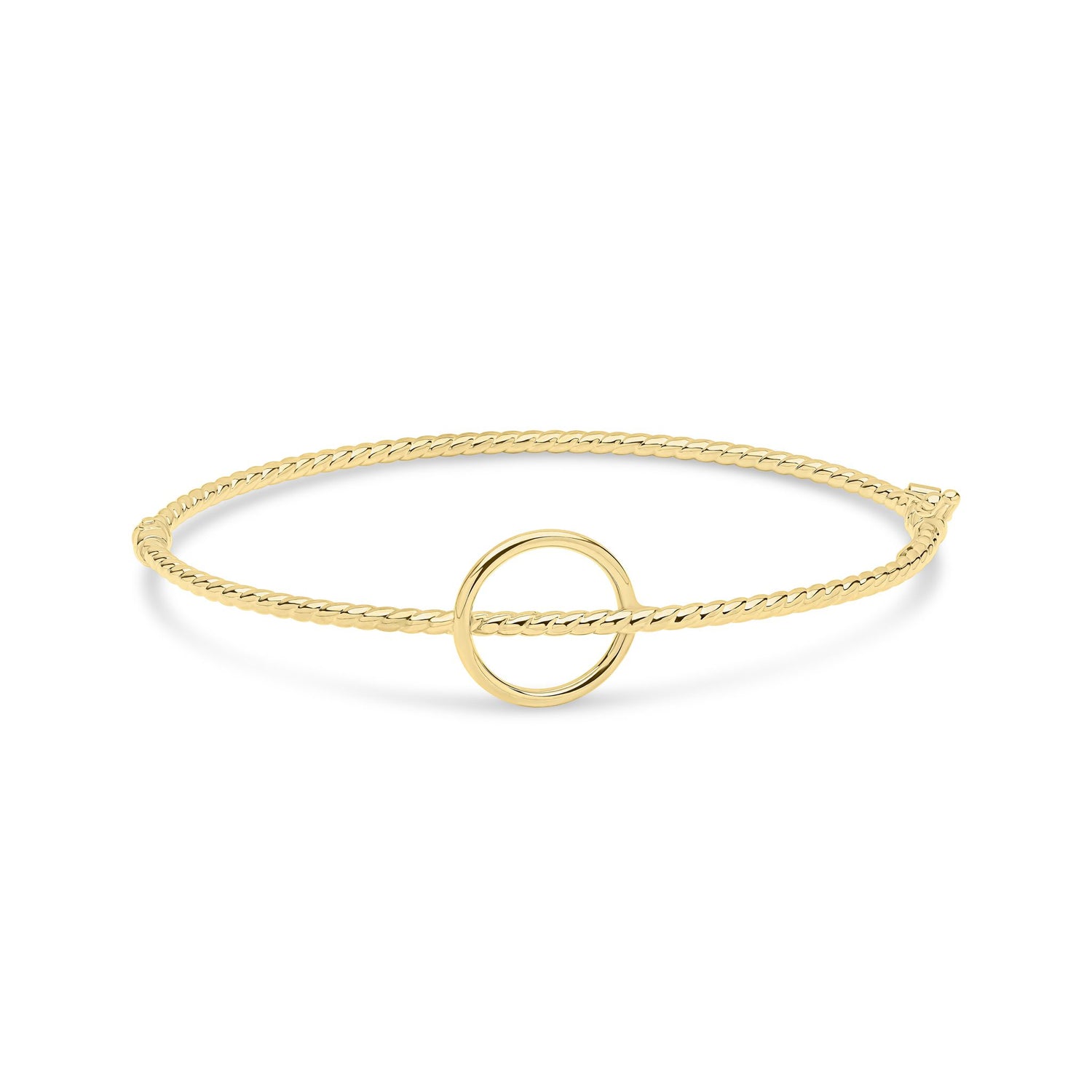 9ct Yellow Gold Polished Twist Circle Bangle