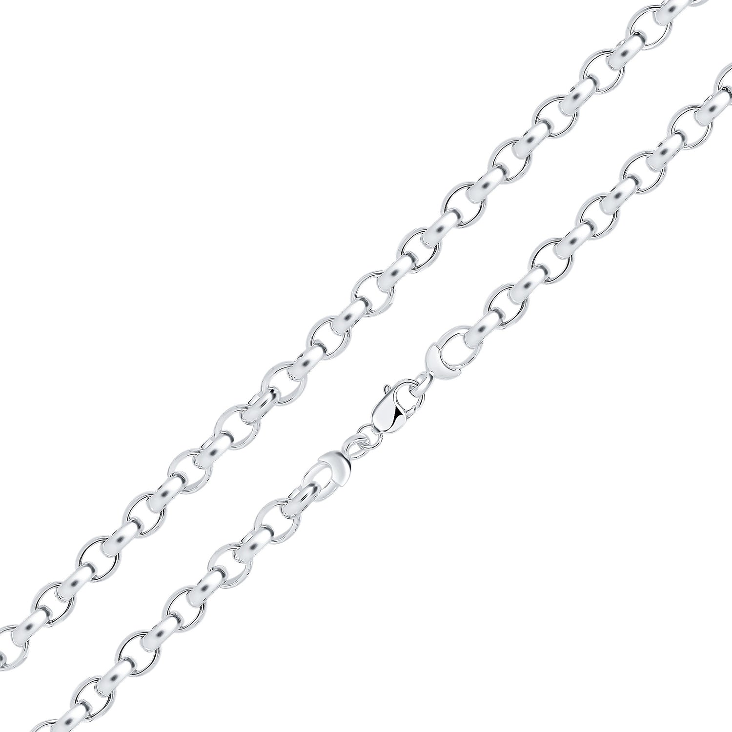 Sterling Silver 10mm Handmade Belcher Necklace