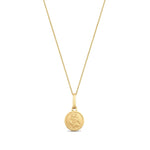 9ct Yellow Gold Round St. Christopher Pendant — 8mm
