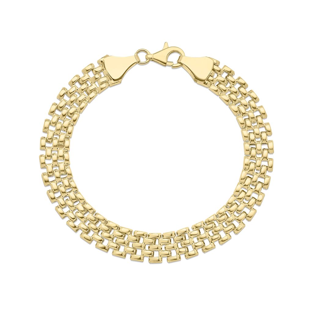 9ct Yellow Gold Panther Link Bracelet