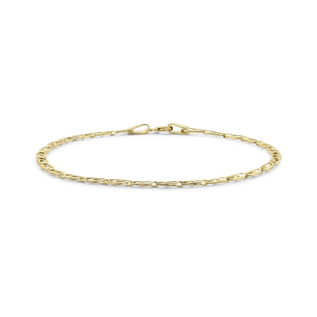 9ct Yellow Gold Open Teardrop Link Bracelet