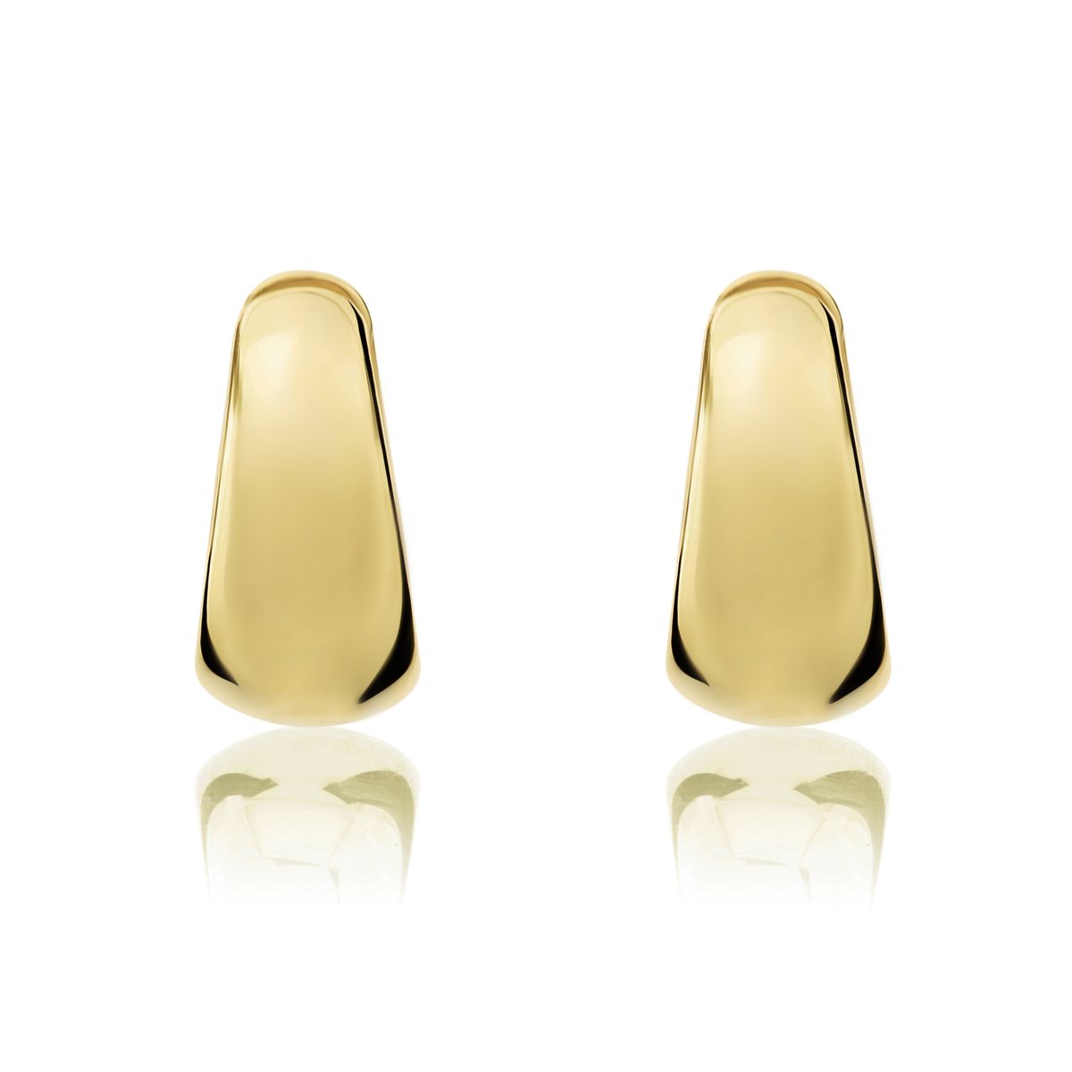 9ct Gold Polished Tapered Huggie Earrings
