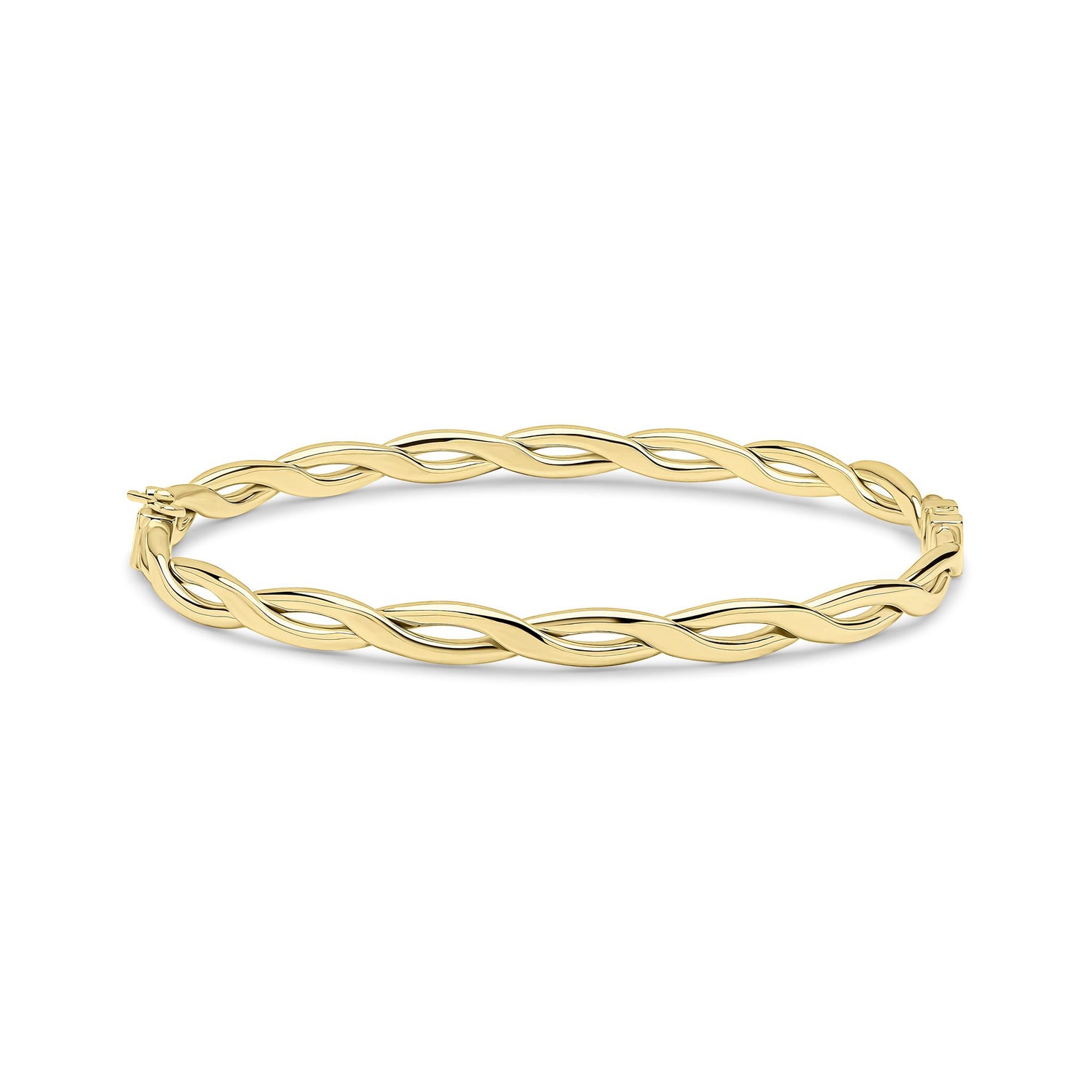 9ct Yellow Gold Infinity Twist Bangle
