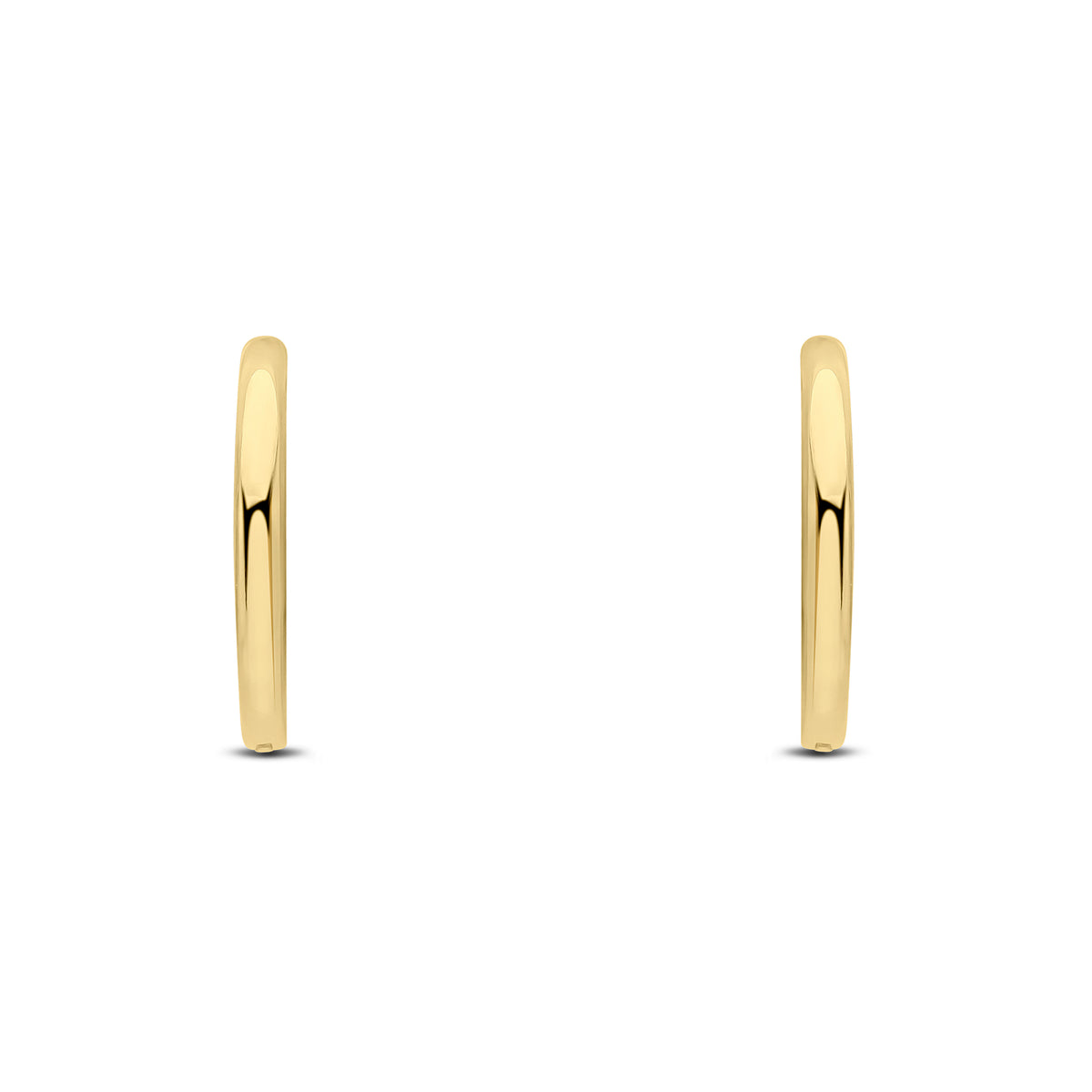 9ct Gold Hinged Sleeper Hoop Earrings — 10mm