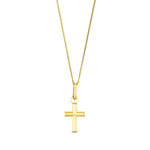 9ct Yellow Gold Ridged Cross Pendant