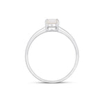 9ct White Gold Oval Natural Opal Claw Single Stone Ring — 7x5mm
