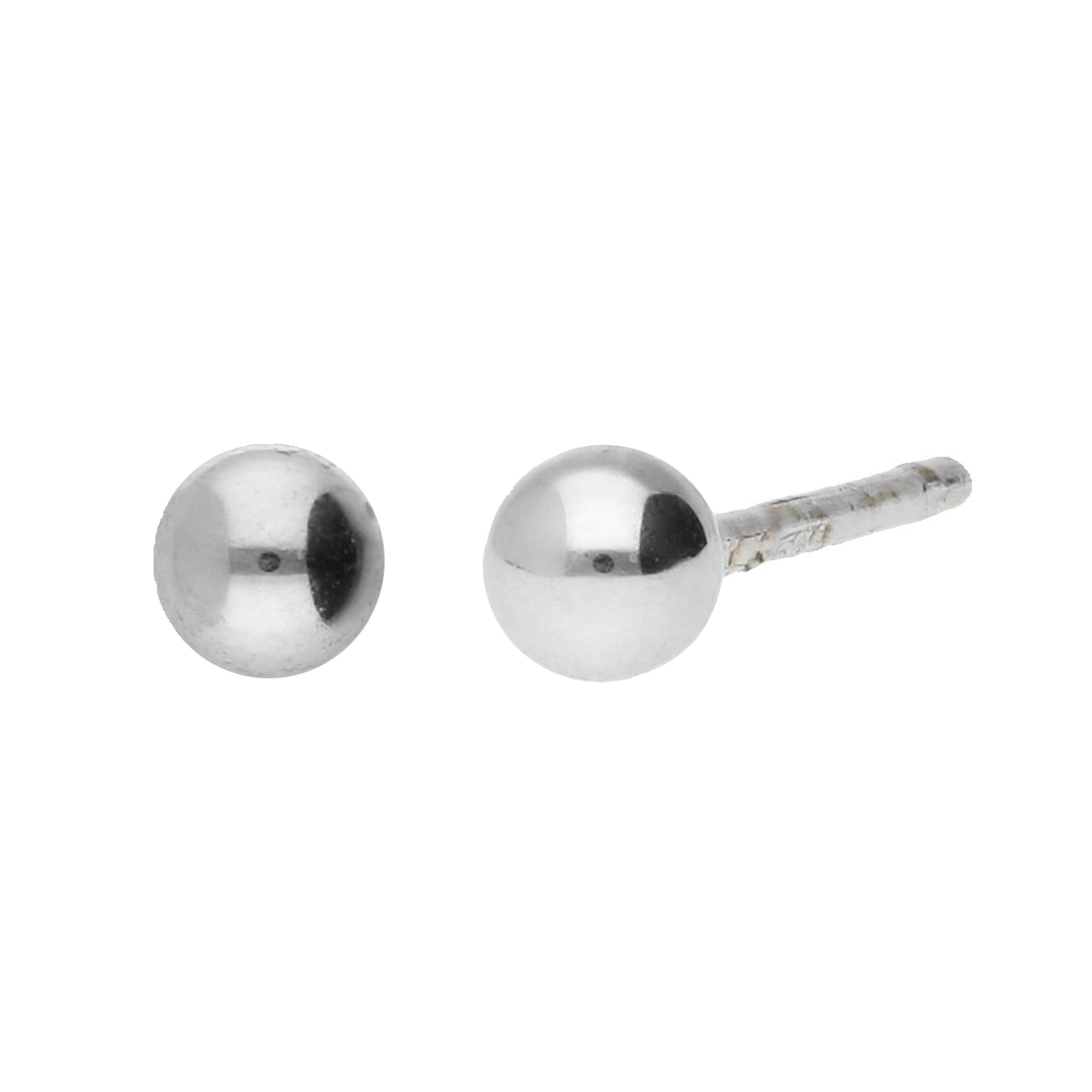 18ct White Gold 3mm Ball Stud Earrings Visit The Fine Jewellery Company