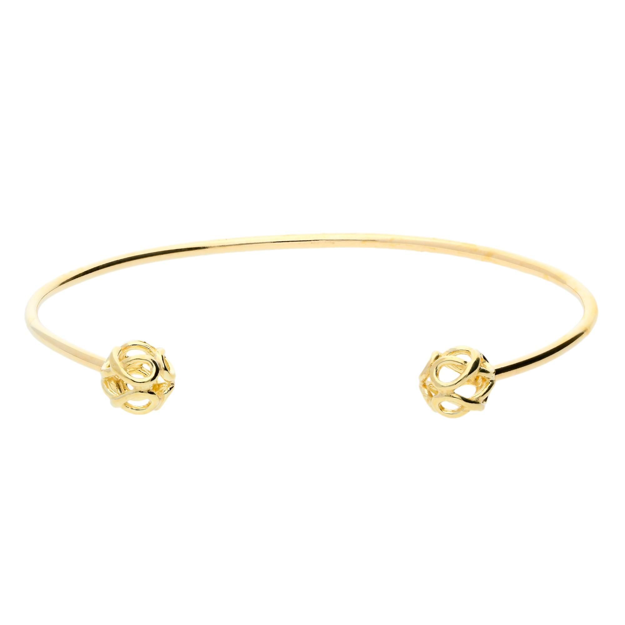 9ct Yellow Gold Infinity Bangle | Buy Online | Free Insured UK Delivery