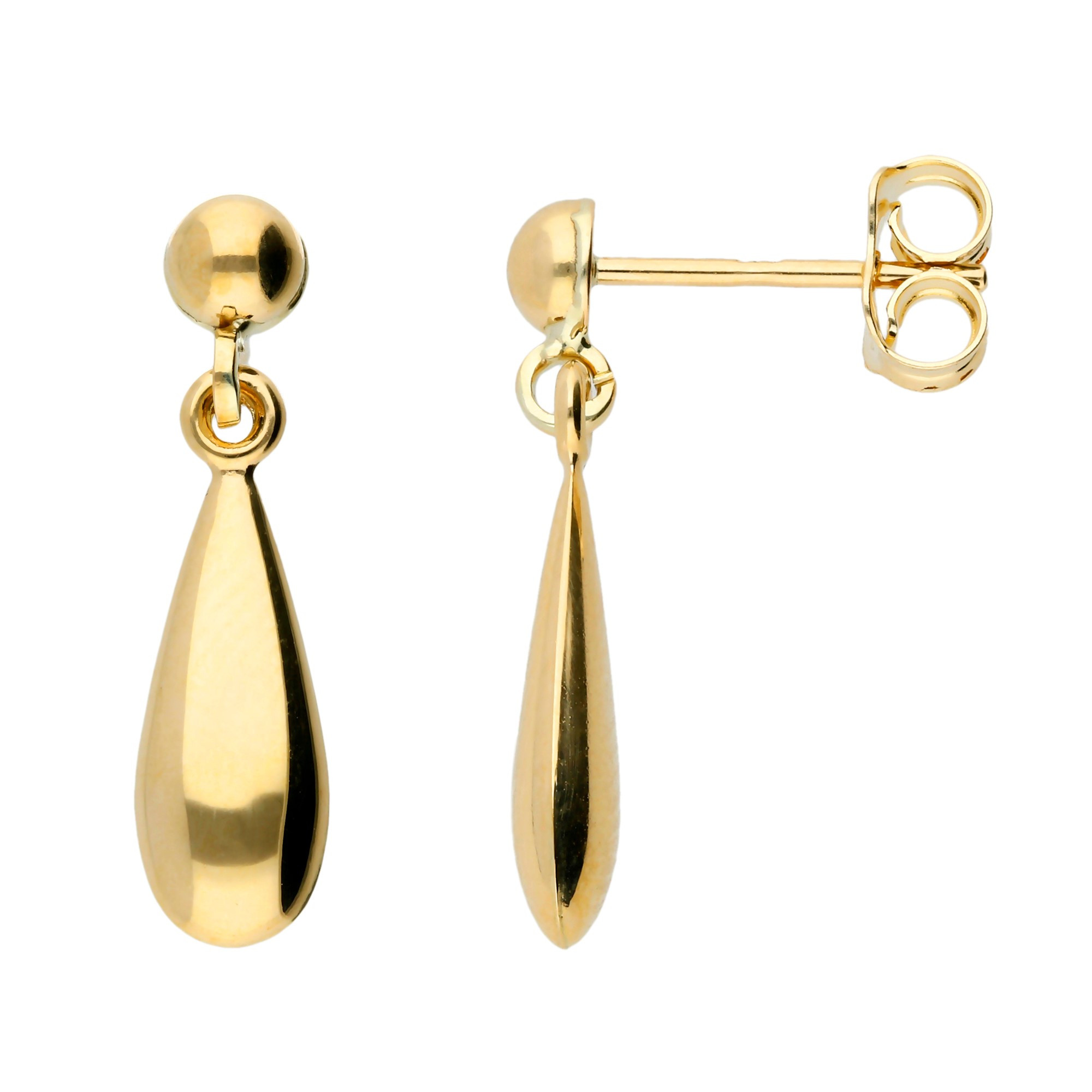 9ct Yellow Gold Drop Earrings Buy Online Free Insured Uk Delivery