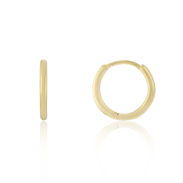 9ct Yellow Gold 10mm Mini Huggie Hoop Earrings | Buy Online | Free ...