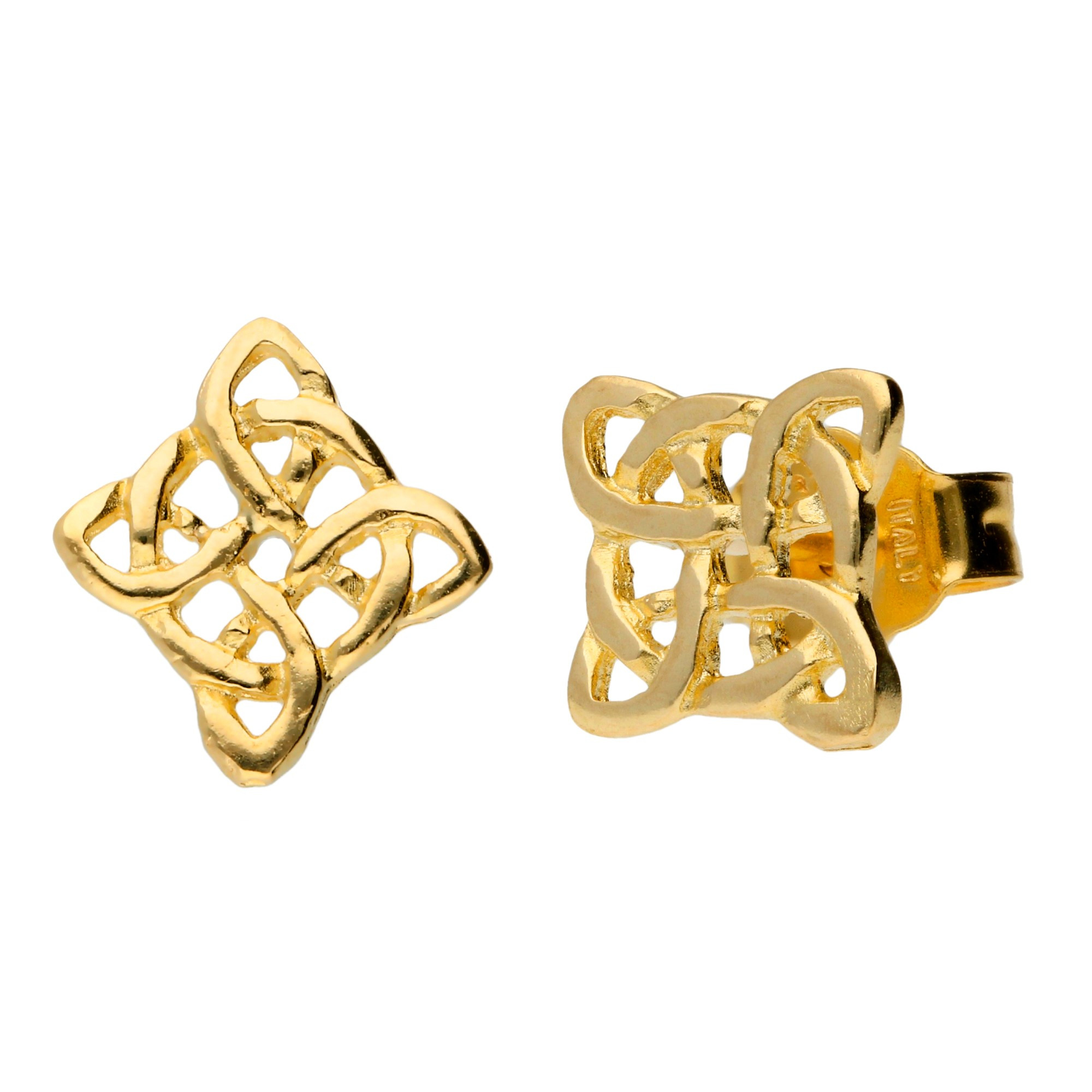 9ct Yellow Gold Celtic Stud Earrings | Buy Online | Free Insured UK